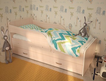 Односпальная детская кровать Максимка, цвет Млечный дуб в Южно-Сахалинске
