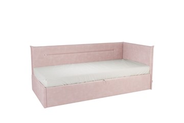 Кровать детская 0.9 Альба (Тахта), нежно-розовый (велюр) в Южно-Сахалинске