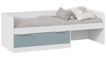 1-спальная детская кровать Марли Тип 1 (Белый/Серо-голубой) в Южно-Сахалинске