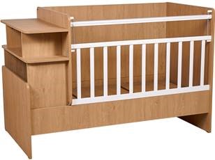 Кроватка-трансформер детская POLINI Polini kids Ameli 1150, белый-натуральный, серия Ameli в Южно-Сахалинске