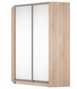 Шкаф угловой Аларти (YA-230х1400(602) (10) Вар. 5; двери D5+D5), с зеркалом в Южно-Сахалинске