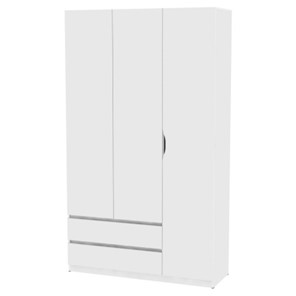 Шкаф 3-дверный Мальта H217, Белый в Южно-Сахалинске