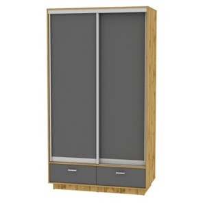 Шкаф 2-дверный Весенний HK7, 2155х1200х600 (D3D3), ДВ-Графит в Южно-Сахалинске