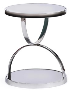 Стеклянный столик в зал GROTTO (mod. 9157) металл/дымчатое стекло, 42х42х50, хром в Южно-Сахалинске