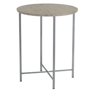 Круглый столик Мебелик BeautyStyle-16 (серый шпат/металлик) в Южно-Сахалинске