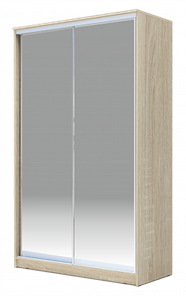 Шкаф 2-х дверный 2400х1200х420 Хит-24-4-12/2-88, Матовое стекло, Дуб сонома в Южно-Сахалинске