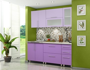 Кухня Мыло 224 2000х718, цвет Фиолет/Пастель фиолет в Южно-Сахалинске