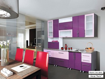 Кухонный гарнитур Мыло 224 2600, цвет Фиолет/Пастель фиолет в Южно-Сахалинске