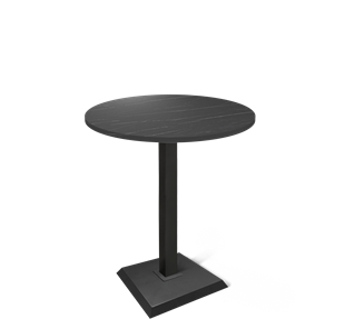 Барный стол SHT-TU5-BS2/H110 / SHT-TT 80 ЛДСП (камень пьетра гриджио черный/черный) в Южно-Сахалинске