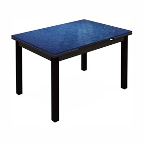 Обеденный раздвижной стол Шанхай исп.1 металл. крашенные №21 (Exclusive h129/черный) в Южно-Сахалинске