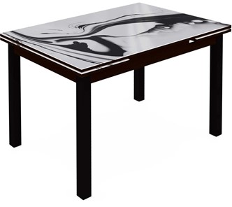 Кухонный стол раскладной Шанхай исп.1 металл. крашенные №21 (Exclusive h187/черный) в Южно-Сахалинске