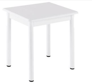 Кухонный пристенный стол СПА-01 МДФ, белый МДФ/белое дерево/36 прямые трубки белый в Южно-Сахалинске