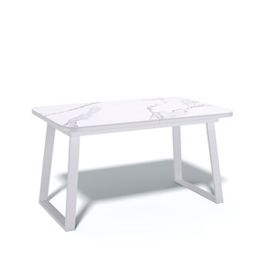 Кухонный раздвижной стол AZ1200 (белый/керамика мрамор белый) в Южно-Сахалинске