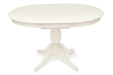 Овальный стол на кухню BEATRICE NEW (Беатриче New) Dia 90+35x76 pure white (402) в Южно-Сахалинске