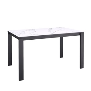 Кухонный стол раскладной BL1300 (черный/керамика мрамор белый) в Южно-Сахалинске