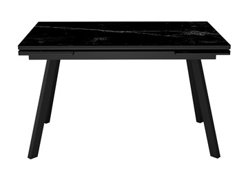 Керамический стол DikLine SKA125 Керамика Черный мрамор/подстолье черное/опоры черные (2 уп.) в Южно-Сахалинске