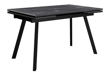 Керамический обеденный стол DikLine SKA125 Керамика Серый мрамор/подстолье черное/опоры черные (2 уп.) в Южно-Сахалинске