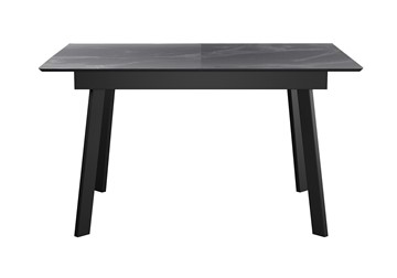 Керамический обеденный стол DikLine SKH125 Керамика Серый мрамор/подстолье черное/опоры черные (2 уп.) в Южно-Сахалинске