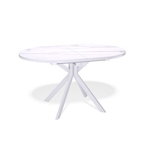 Обеденный овальный стол DO1300 (белый/керамика мрамор белый) в Южно-Сахалинске