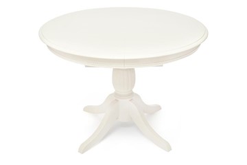 Кухонный стол раскладной LEONARDO (Леонардо) Dia 107+46x76 pure white (402) в Южно-Сахалинске