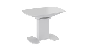 Маленький стол Портофино (СМ(ТД)-105.01.11(1)), цвет  Белый глянец/Стекло белое в Южно-Сахалинске
