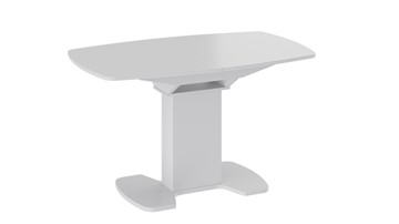 Стеклянный стол Портофино (СМ(ТД)-105.02.11(1)), цвет Белый глянец/Стекло белое в Южно-Сахалинске