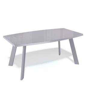 Кухонный раскладной стол SL1600 (серый/стекло серое глянец) в Южно-Сахалинске