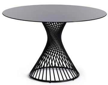 Кухонный обеденный стол BERTOIA (mod. GT21) металл/стекло, Black (черный) арт.20595 в Южно-Сахалинске