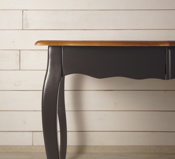 Кухонный обеденный стол Leontina с ящиком (ST9337MBLK) Черный в Южно-Сахалинске - изображение 4