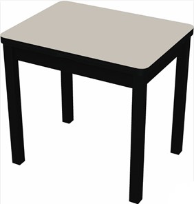 Раздвижной стол Бари дерево №8 (стекло белое/черный) в Южно-Сахалинске