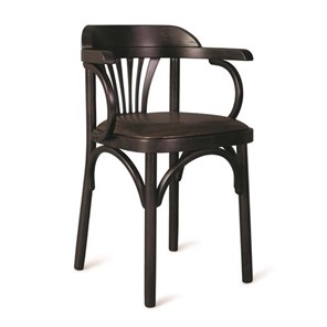 Обеденный стул Венский мягкий, кожзам черный/венге в Южно-Сахалинске