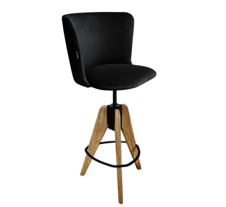 Барный  стул SHT-ST36 / SHT-S92 (ночное затмение/браш.коричневый/черный муар) в Южно-Сахалинске