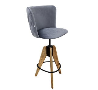Барный  стул SHT-ST36-3 / SHT-S92 (нейтральный серый/браш.коричневый/черный муар) в Южно-Сахалинске