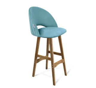 Барный стул SHT-ST34-1 / SHT-S65 (голубая пастель/дуб брашированный коричневый) в Южно-Сахалинске