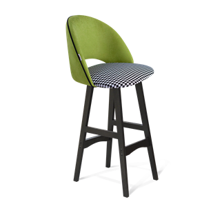 Барный стул SHT-ST34-3 / SHT-S65 (оливковый/гусиная лапка/венге) в Южно-Сахалинске