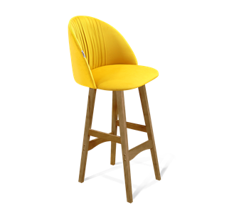 Барный стул SHT-ST35-1 / SHT-S65 (имперский жёлтый/светлый орех) в Южно-Сахалинске