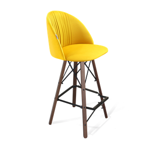 Барный стул SHT-ST35-1 / SHT-S80 (имперский жёлтый/темный орех/черный) в Южно-Сахалинске