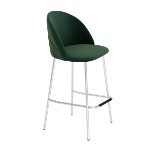 Барный стул SHT-ST35-2 / SHT-S29P (лиственно-зеленый/хром лак) в Южно-Сахалинске