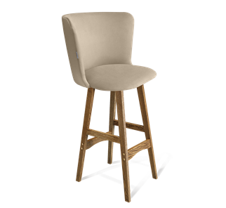 Барный стул SHT-ST36 / SHT-S65 (ванильный крем/дуб брашированный коричневый) в Южно-Сахалинске