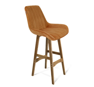 Барный стул SHT-ST37 / SHT-S65 (горчичный/дуб брашированный коричневый) в Южно-Сахалинске
