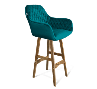 Барный стул SHT-ST38 / SHT-S65 (альпийский бирюзовый/дуб брашированный коричневый) в Южно-Сахалинске