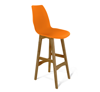 Барный стул SHT-ST29/S65 (оранжевый ral2003/светлый орех) в Южно-Сахалинске