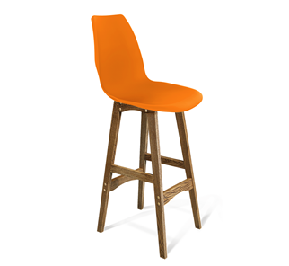 Барный стул SHT-ST29/S65 (оранжевый ral2003/дуб брашированный коричневый) в Южно-Сахалинске