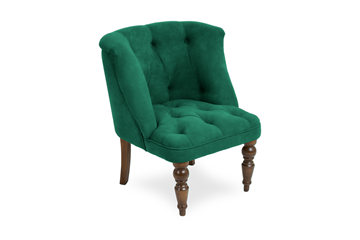 Кресло на ножках Бриджит зеленый ножки коричневые в Южно-Сахалинске