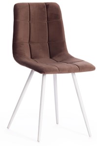 Кухонный стул CHILLY (mod. 7095-1) 45х53х88 коричневый barkhat 12/белый арт.17290 в Южно-Сахалинске
