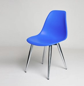 Обеденный стул derstuhl DSL 110 Milan Chrom (Синий) в Южно-Сахалинске
