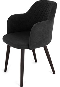 Обеденный стул Эспрессо-1, ноги черные круглые XXL (R38)/велюр T190 Горький шоколад в Южно-Сахалинске