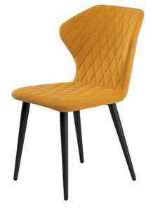 Обеденный стул Йорк, Велюр DREAM yellow (горчица) / Черный муар матовый в Южно-Сахалинске