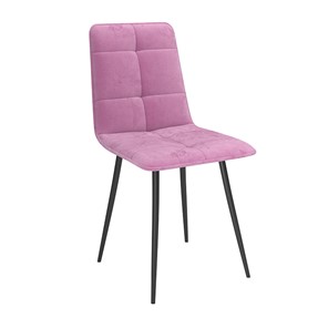 Кухонный стул Нео, велюр тенерифе розовый/Цвет металл черный в Южно-Сахалинске