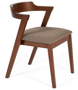 Обеденный стул VERSA (Верса) бук/ткань 54,5x56x74 Коричневый (2 шт) арт.13988 в Южно-Сахалинске